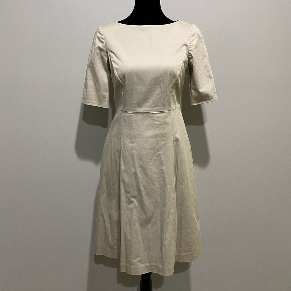 Brooks Brothers size 2 dress, khaki, 3/4 length sleeves